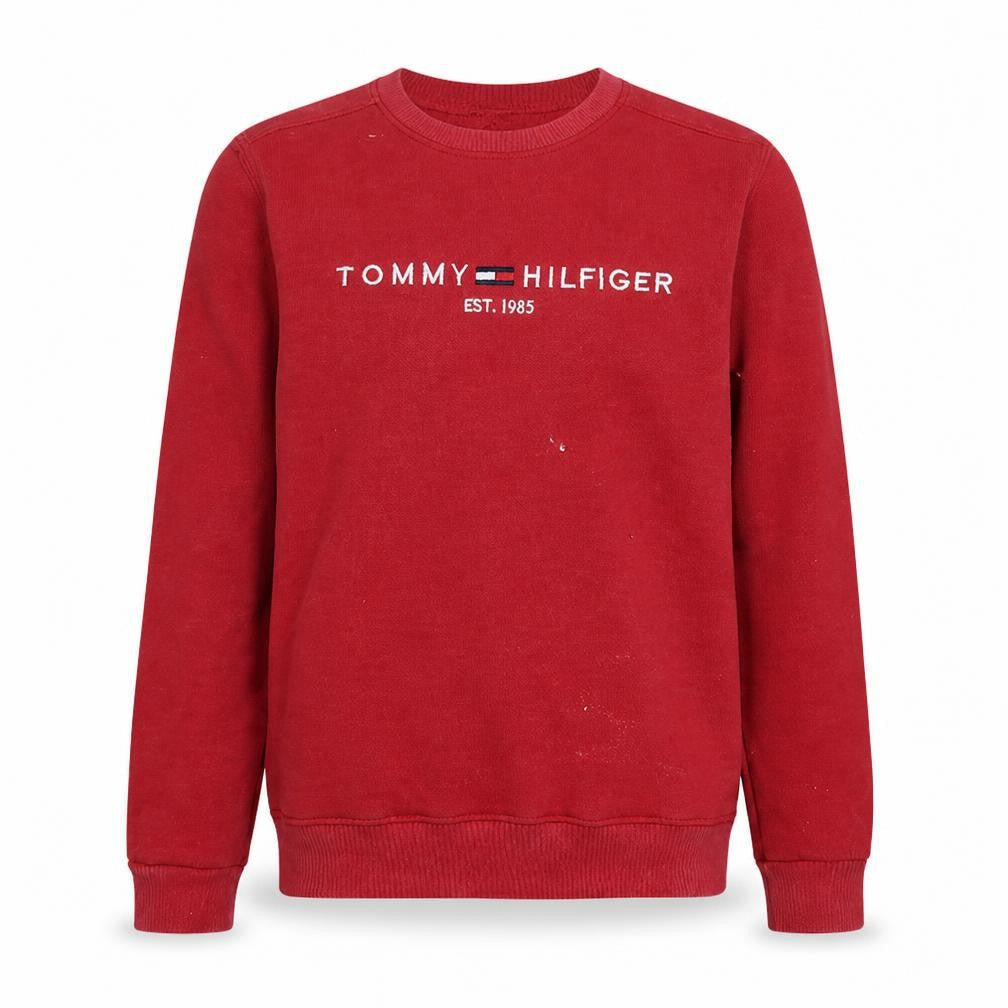 Mens UK Size S Tommy Hilfiger Red Pullover Sweatshirt