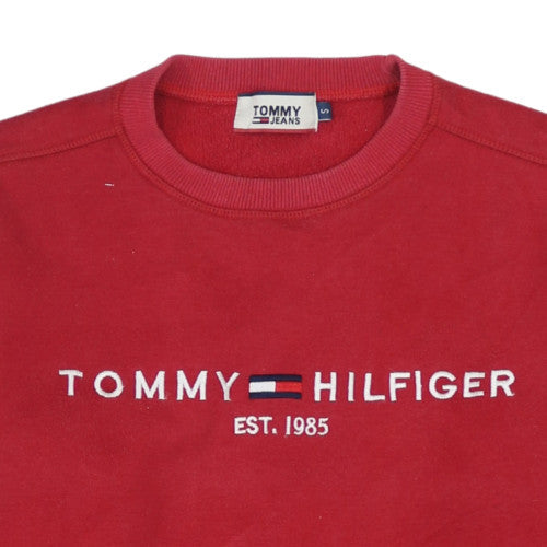 Mens UK Size S Tommy Hilfiger Red Pullover Sweatshirt
