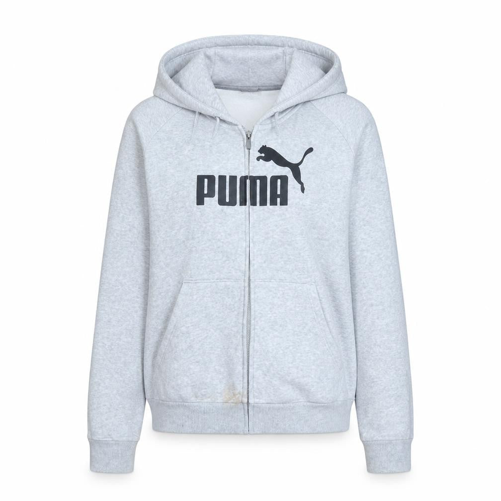 Womens UK Size 12 PUMA Grey Full Zip Hoodie