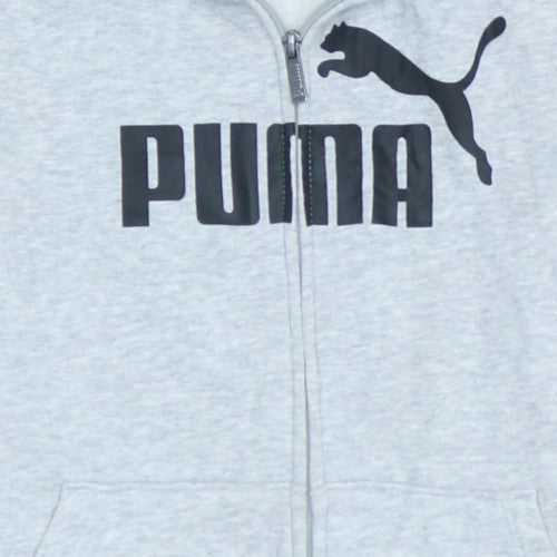 Womens UK Size 12 PUMA Grey Full Zip Hoodie