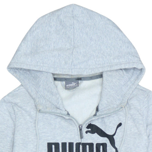 Womens UK Size 12 PUMA Grey Full Zip Hoodie