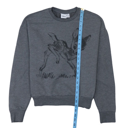 Womens UK Size XS Disney Grey Pullover Sweatshirt