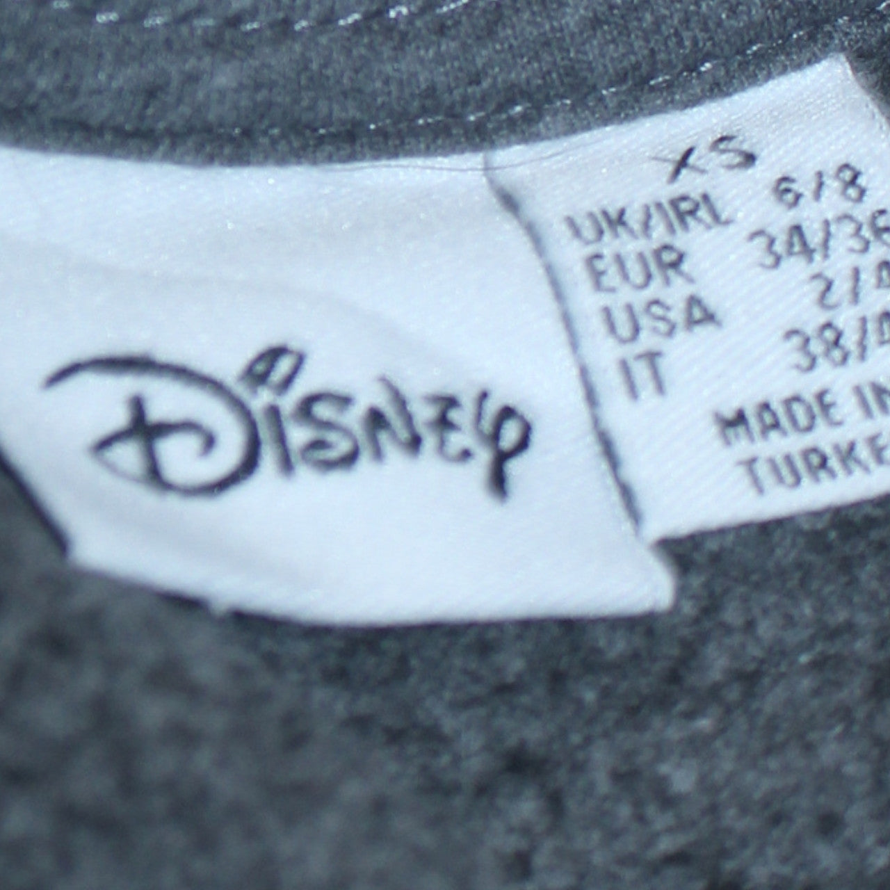 Womens UK Size XS Disney Grey Pullover Sweatshirt