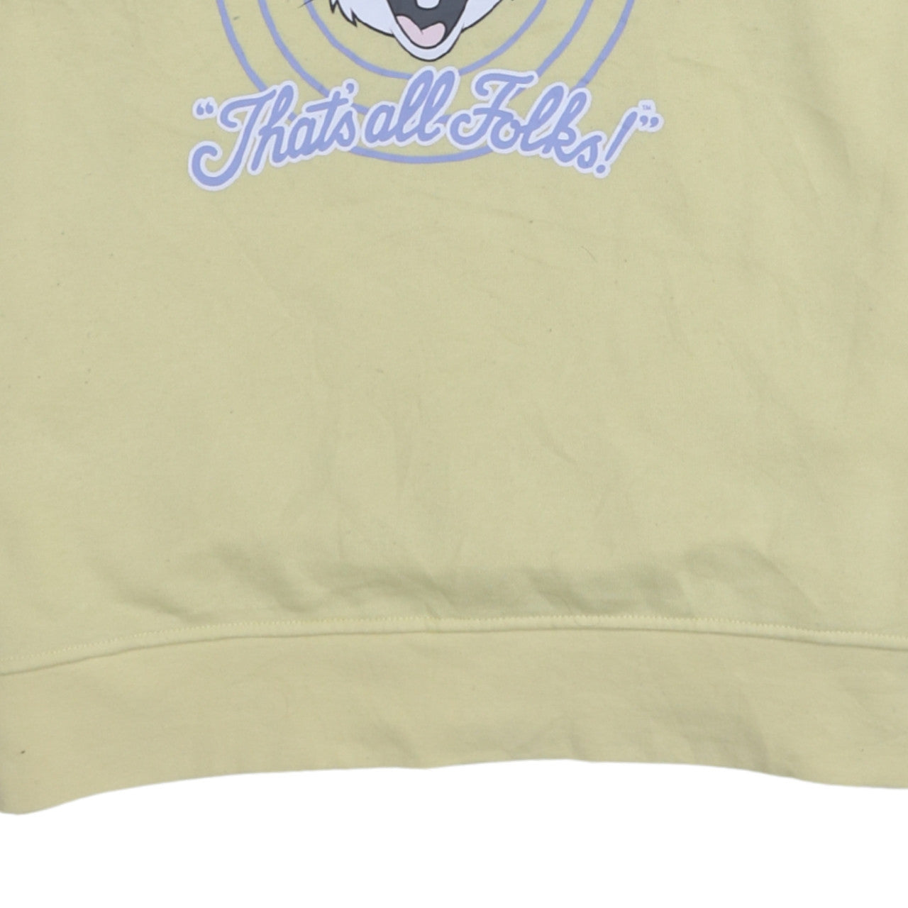Womens UK Size S Looney Tunes Yellow Pullover Sweatshirt