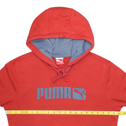 Mens UK Size S PUMA Red Pullover Hoodie
