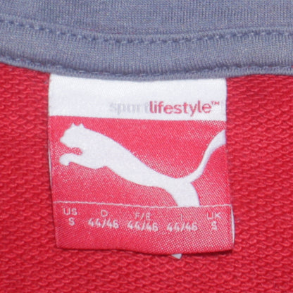 Mens UK Size S PUMA Red Pullover Hoodie