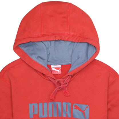 Mens UK Size S PUMA Red Pullover Hoodie