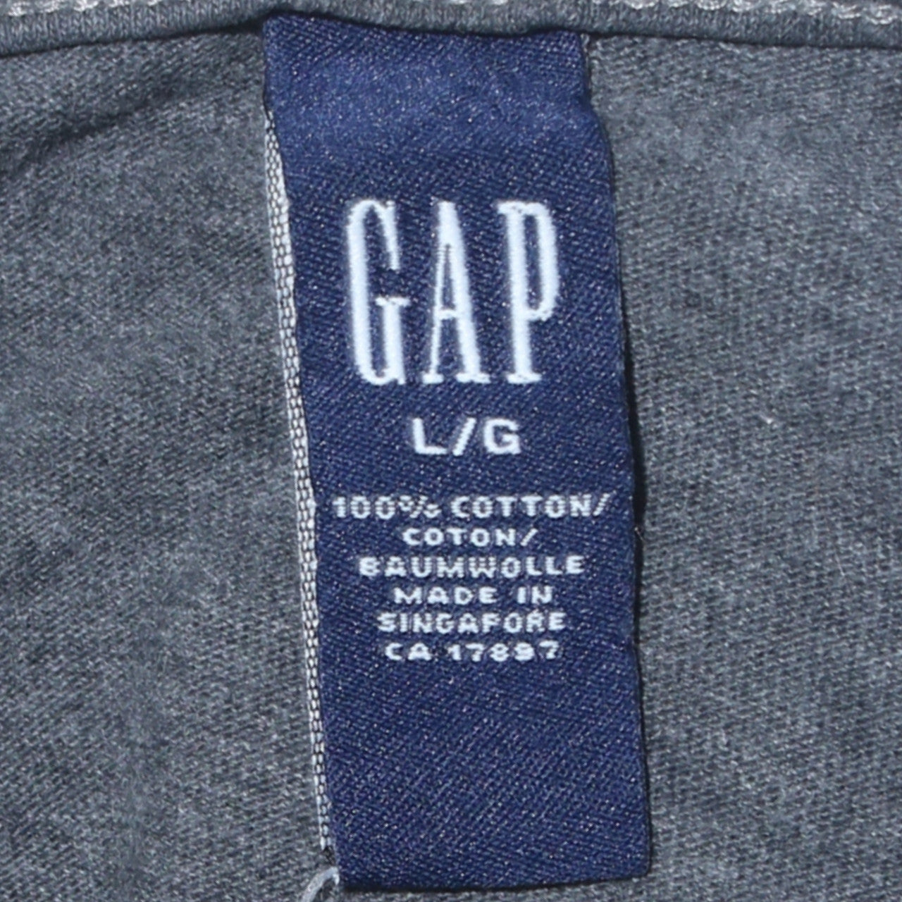 Mens UK Size L Gap Grey Pullover Sweatshirt