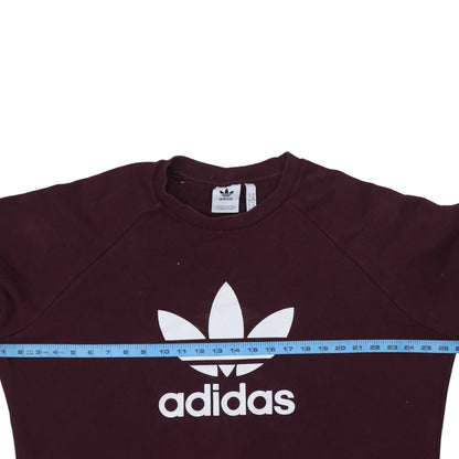 Womens UK Size XL adidas Red Pullover Sweatshirt