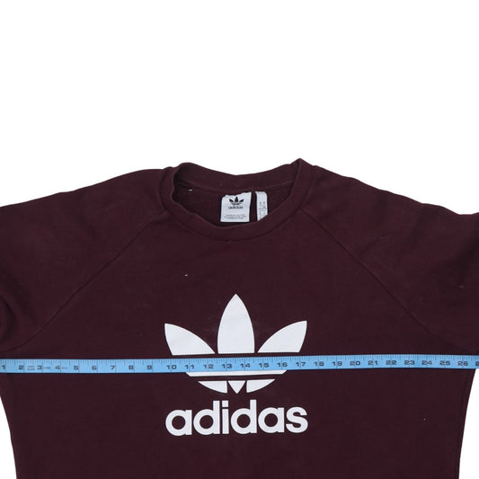 Womens UK Size XL adidas Red Pullover Sweatshirt