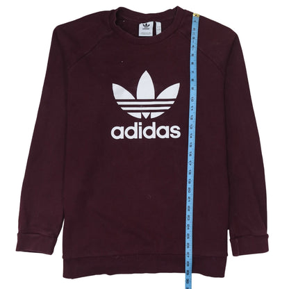 Womens UK Size XL adidas Red Pullover Sweatshirt