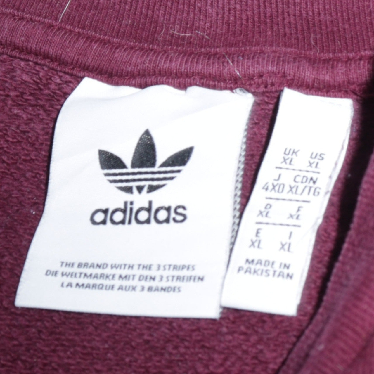 Womens UK Size XL adidas Red Pullover Sweatshirt