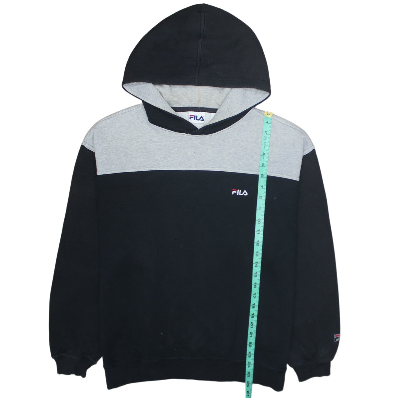 Mens UK Size L FILA Black Pullover Hoodie