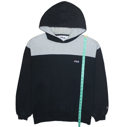 Mens UK Size L FILA Black Pullover Hoodie