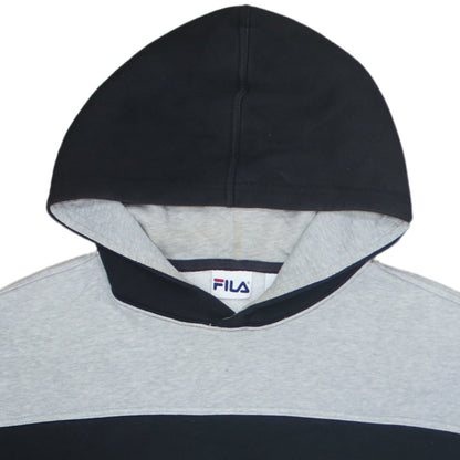 Mens UK Size L FILA Black Pullover Hoodie