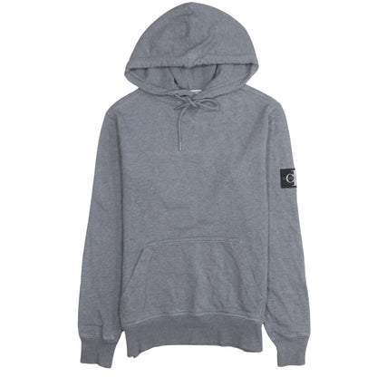 Mens UK Size S Calvin Klein Jeans Grey Pullover Hoodie