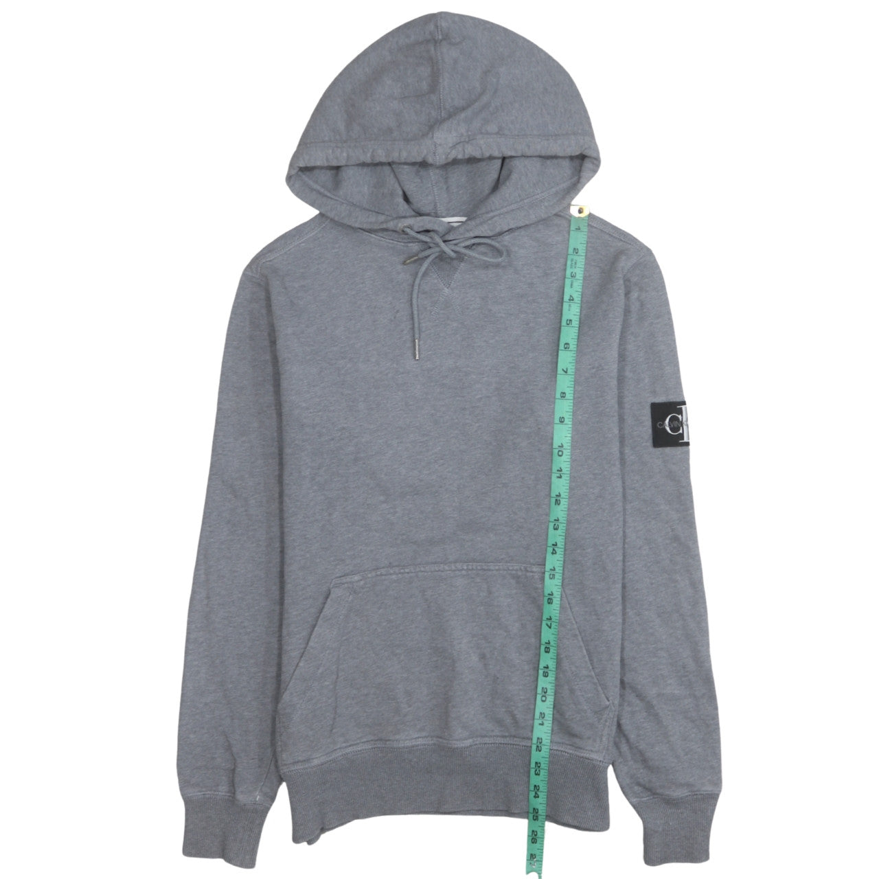Mens UK Size S Calvin Klein Jeans Grey Pullover Hoodie