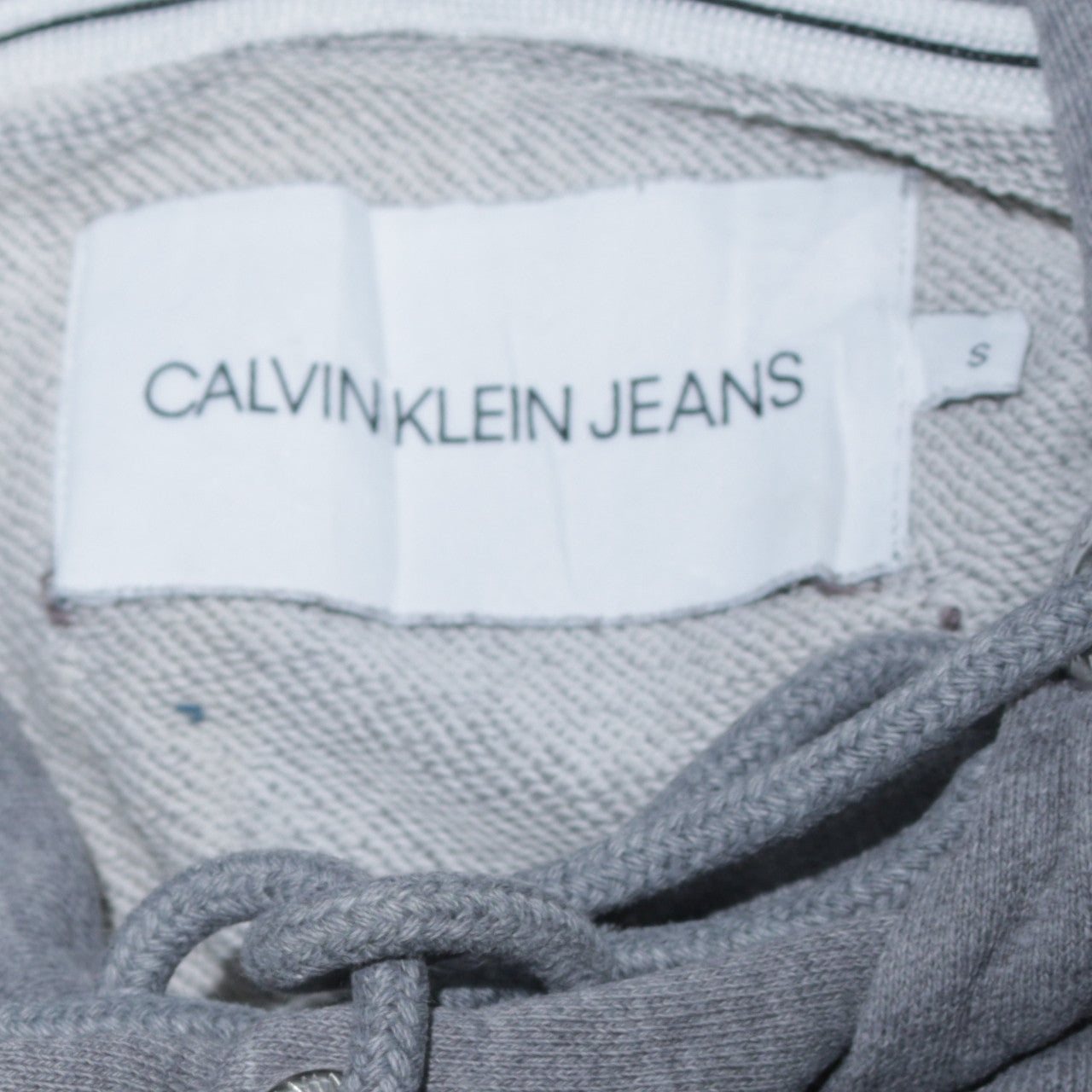 Mens UK Size S Calvin Klein Jeans Grey Pullover Hoodie