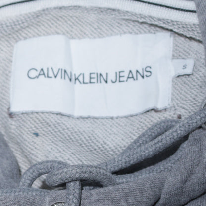 Mens UK Size S Calvin Klein Jeans Grey Pullover Hoodie