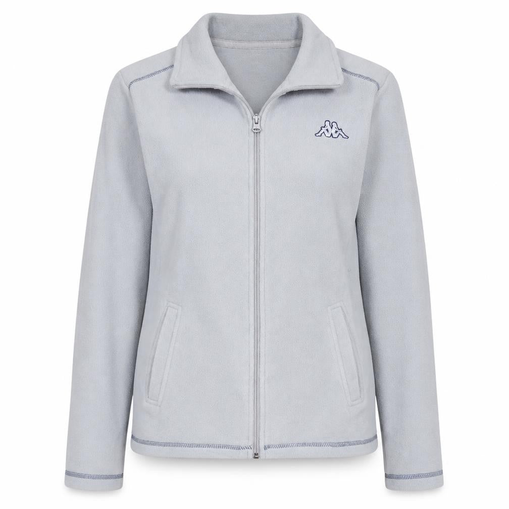 Kappa Women Grey Fleece Full Zip Jacket Size M