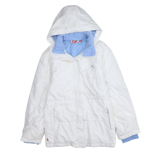 Womens UK Size M PUMA White Puffer Jacket
