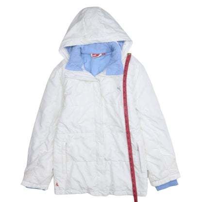 Womens UK Size M PUMA White Puffer Jacket