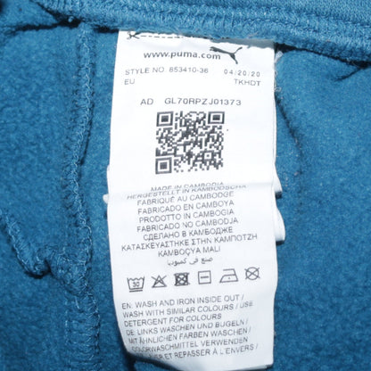 Puma Men's Blue Jogger Sweatpants M Regular Fit Tapered Fleece