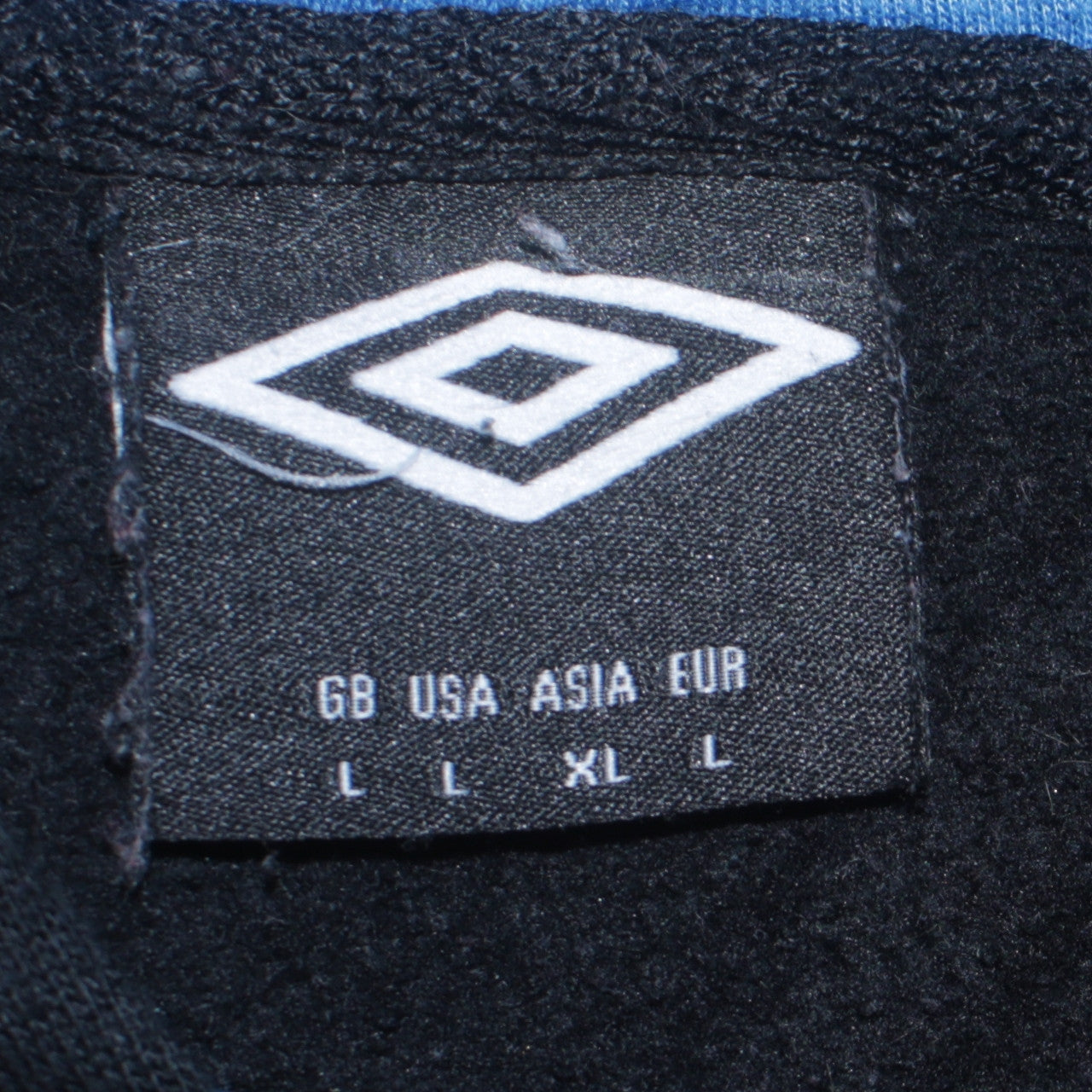 Mens UK Size L Umbro Black Full Zip Hoodie