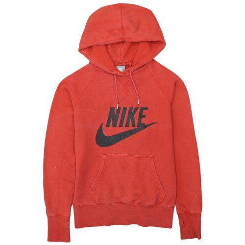 Womens UK Size M Nike Red Pullover Hoodie