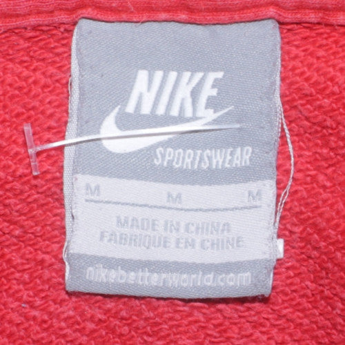 Womens UK Size M Nike Red Pullover Hoodie