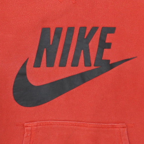 Womens UK Size M Nike Red Pullover Hoodie