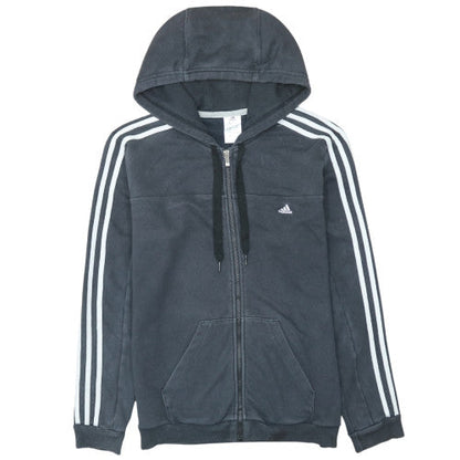 Womens UK Size L adidas Black Full Zip Hoodie