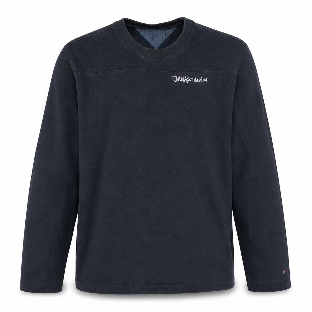 Mens UK Size XL Tommy Hilfiger Black Pullover Sweatshirt