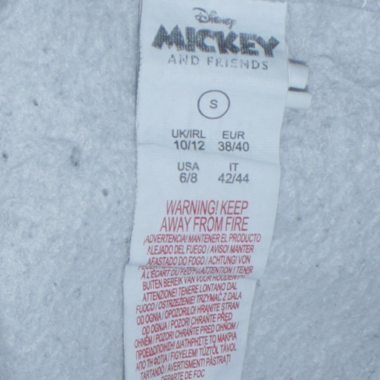 Womens UK Size S Disney Grey Pullover Hoodie