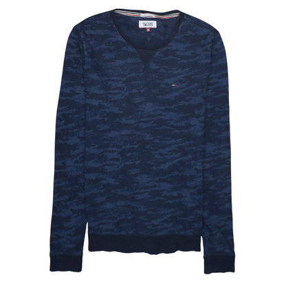 Mens UK Size M Hilfiger Denim Blue Pullover Sweatshirt