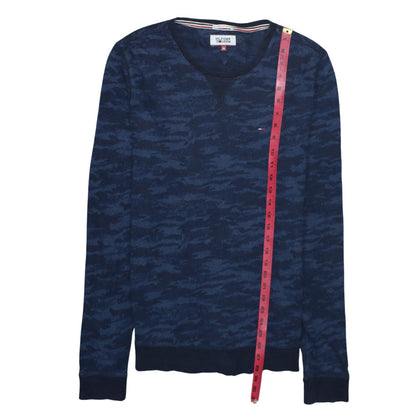 Mens UK Size M Hilfiger Denim Blue Pullover Sweatshirt