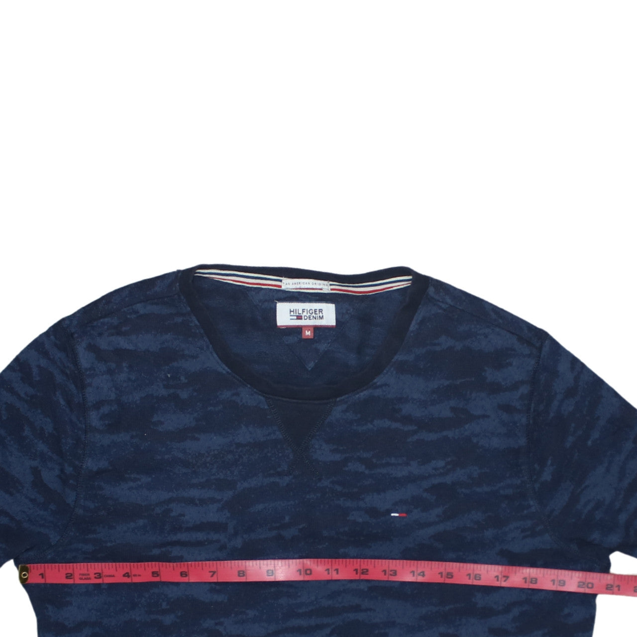 Mens UK Size M Hilfiger Denim Blue Pullover Sweatshirt