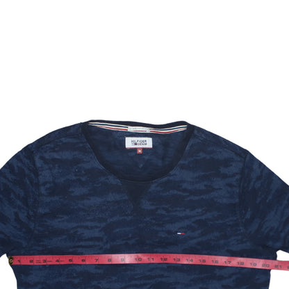 Mens UK Size M Hilfiger Denim Blue Pullover Sweatshirt