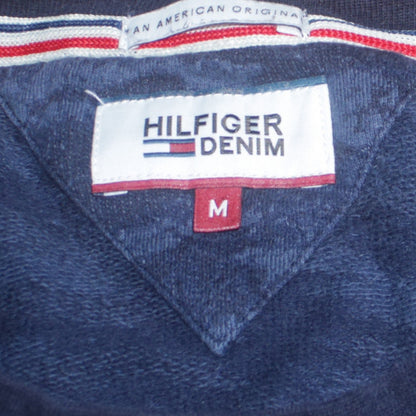 Mens UK Size M Hilfiger Denim Blue Pullover Sweatshirt