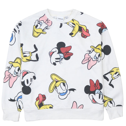 Womens UK Size 10/12 Disney White Pullover Sweatshirt