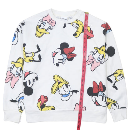 Womens UK Size 10/12 Disney White Pullover Sweatshirt