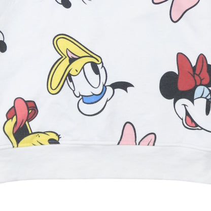Womens UK Size 10/12 Disney White Pullover Sweatshirt