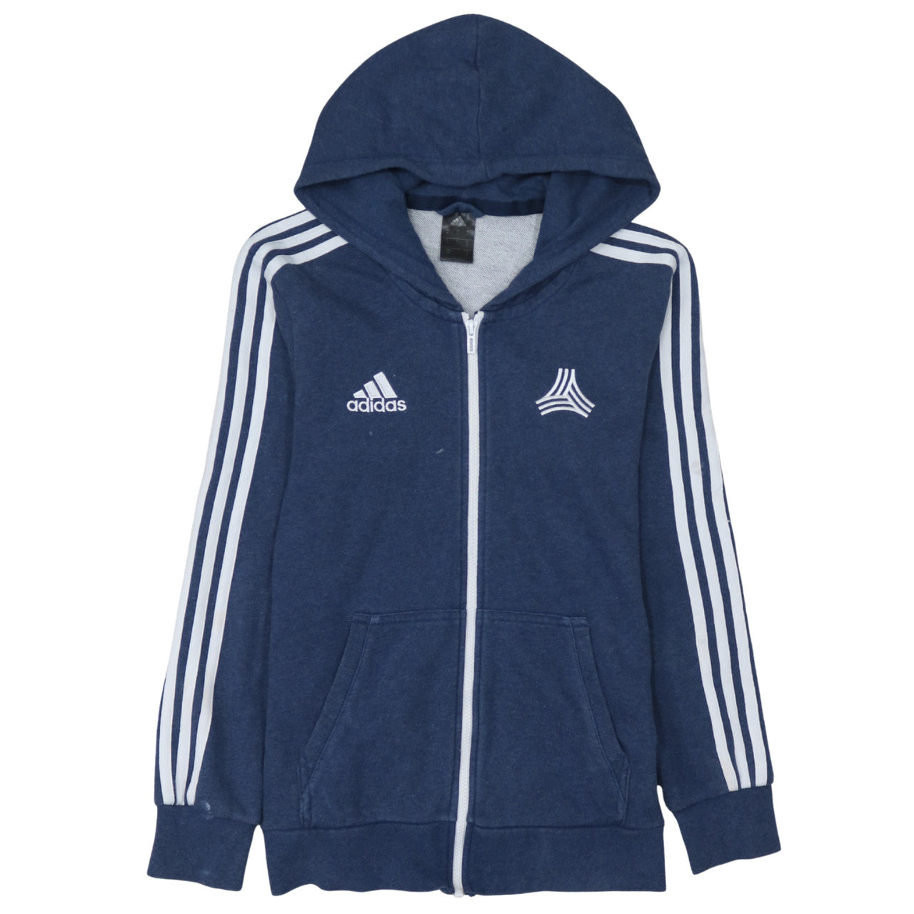 Mens UK Size S adidas Blue Full Zip Hoodie