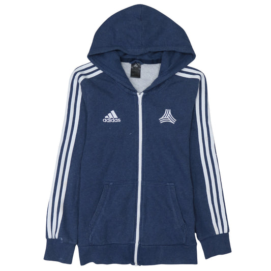 Mens UK Size S adidas Blue Full Zip Hoodie