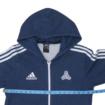 Mens UK Size S adidas Blue Full Zip Hoodie