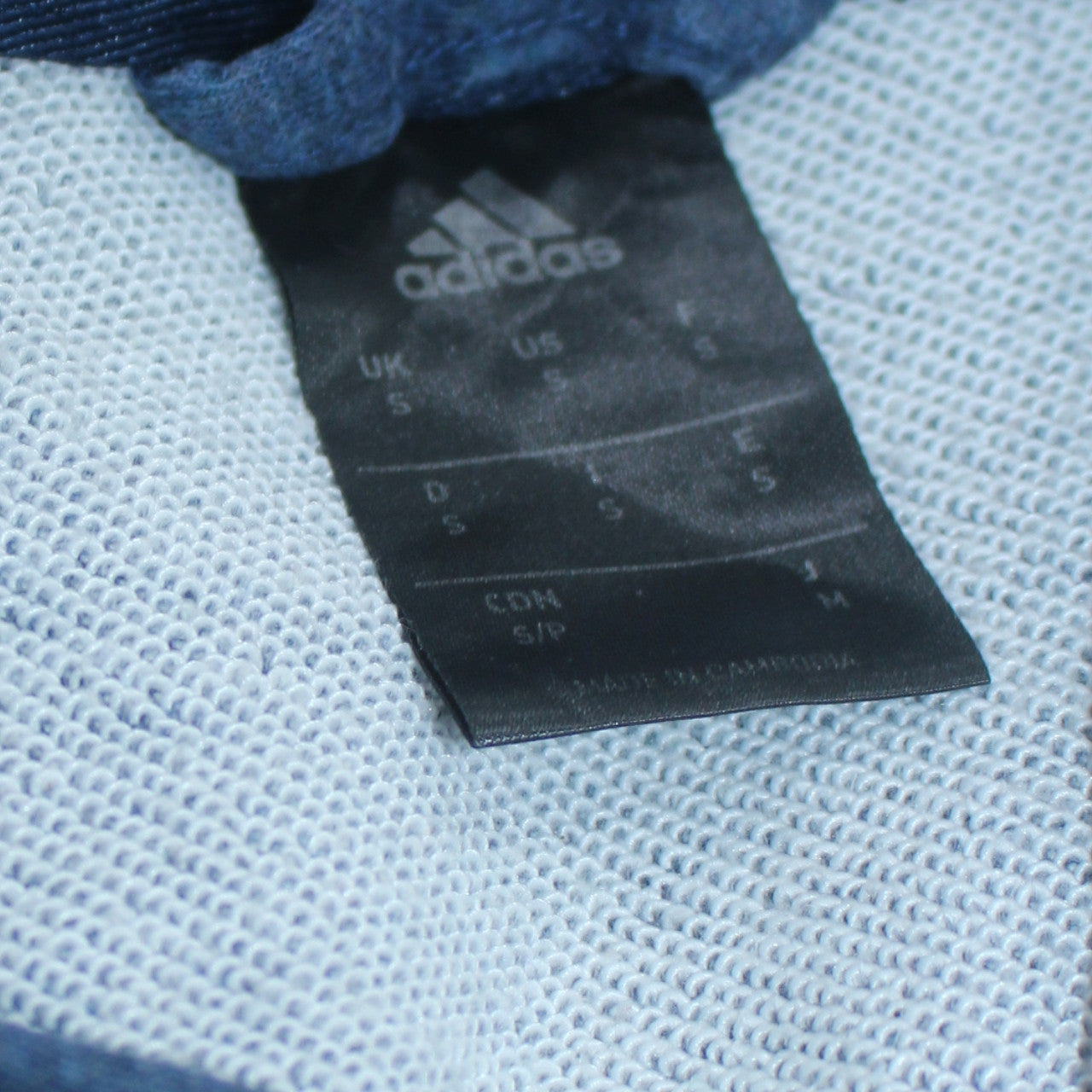 Mens UK Size S adidas Blue Full Zip Hoodie