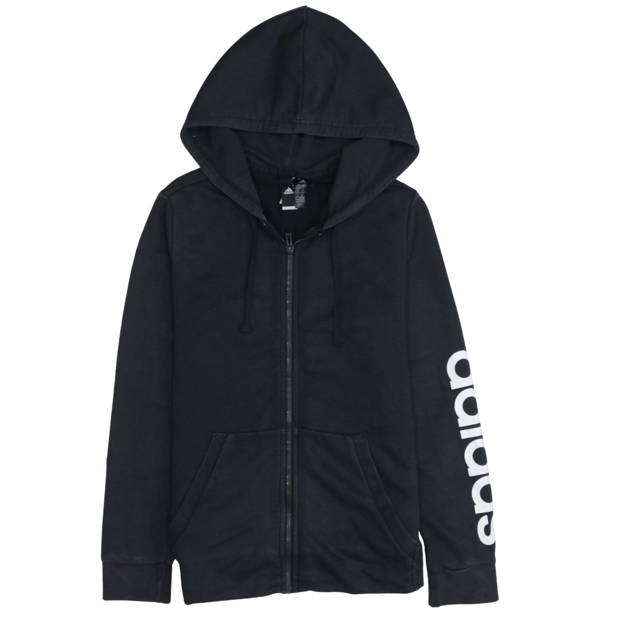 Womens UK Size M adidas Black Full Zip Hoodie