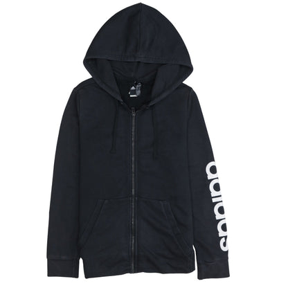 Womens UK Size M adidas Black Full Zip Hoodie