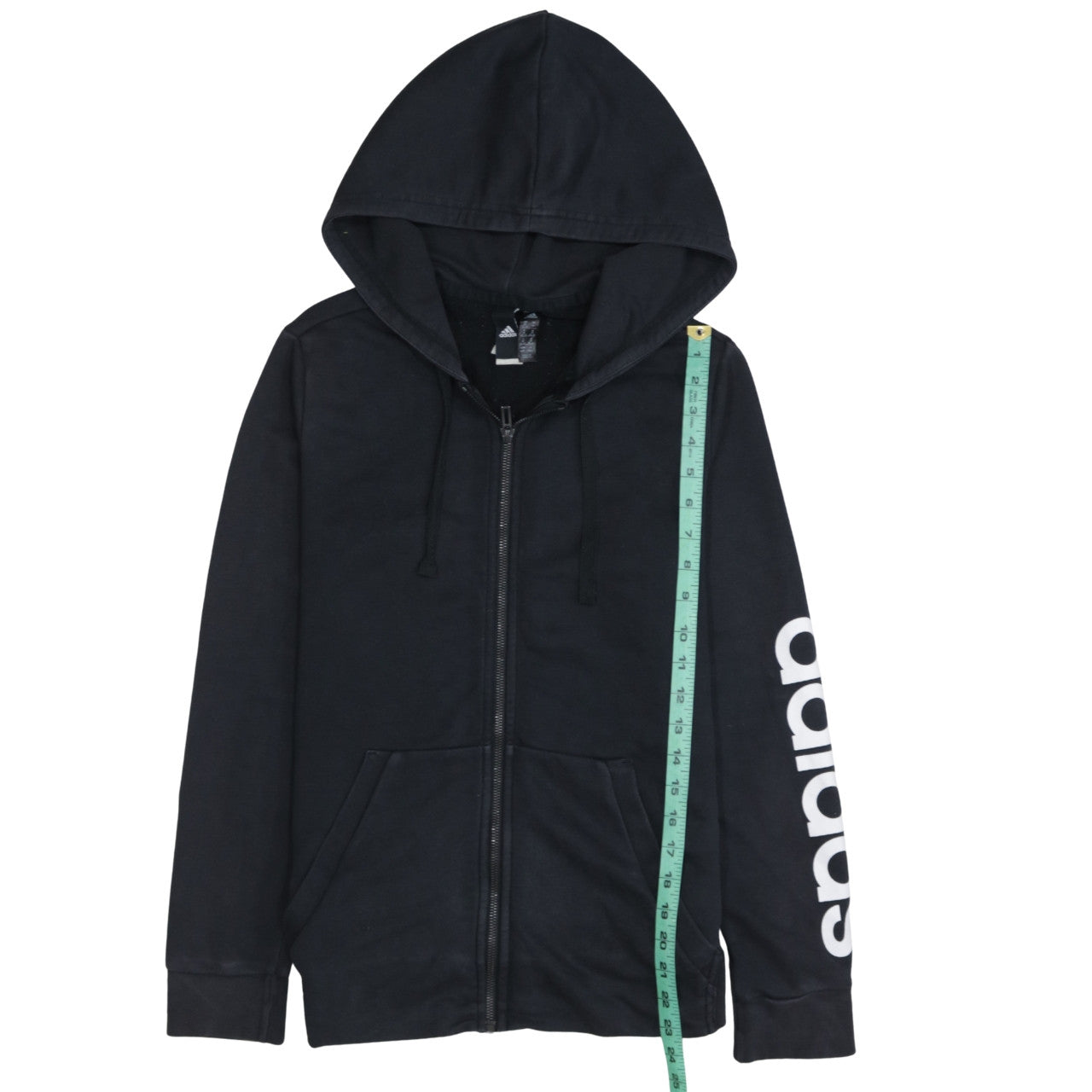 Womens UK Size M adidas Black Full Zip Hoodie