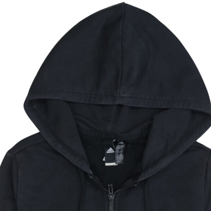 Womens UK Size M adidas Black Full Zip Hoodie